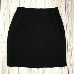 Laura Scott Women Skirt Size 14 Black Lined Pencil